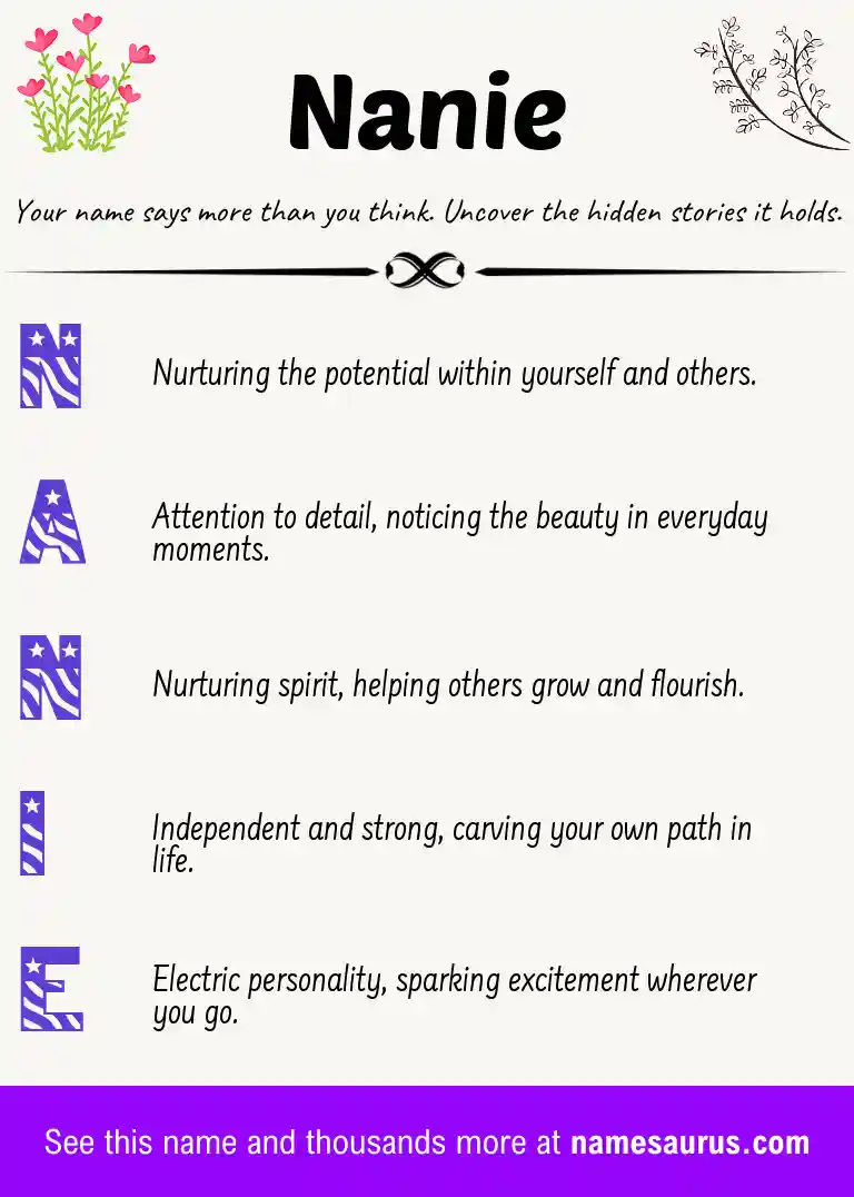 Acrostic poem about Nanie.