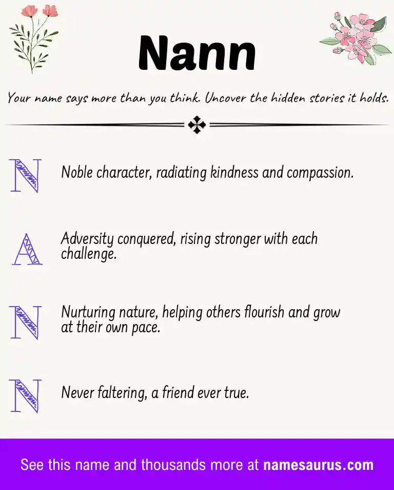 Acrostic poem about Nann.