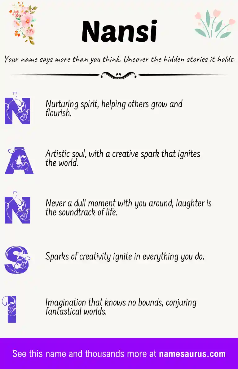 Acrostic poem about Nansi.