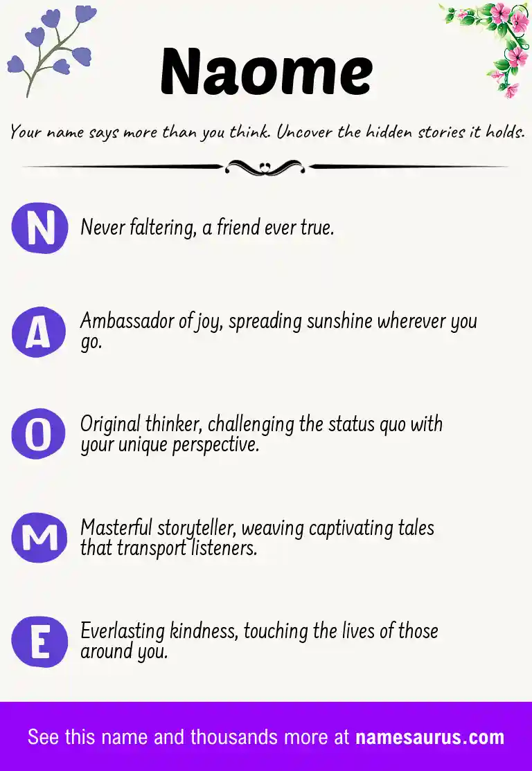 Acrostic poem about Naome.