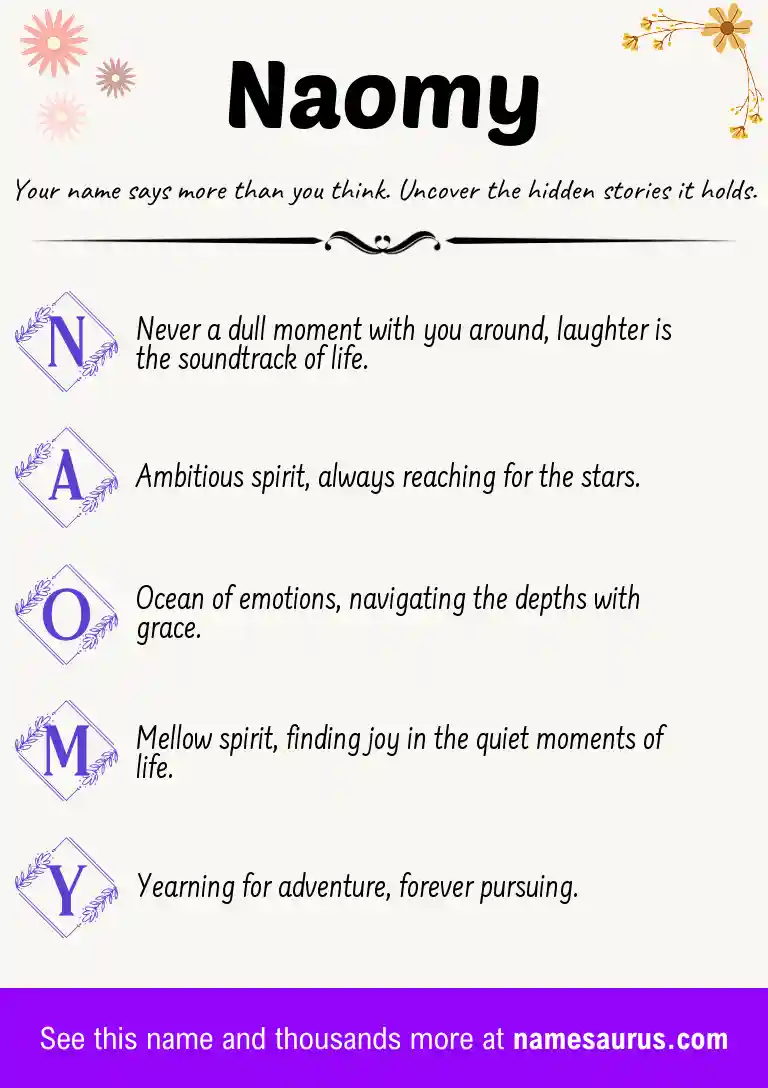 Acrostic poem about Naomy.