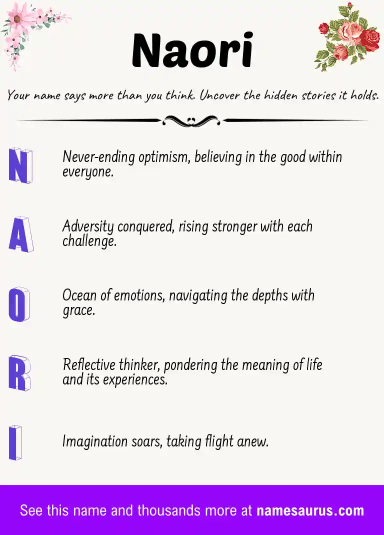 Acrostic poem about Naori.