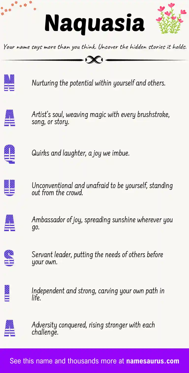 Acrostic poem about Naquasia.