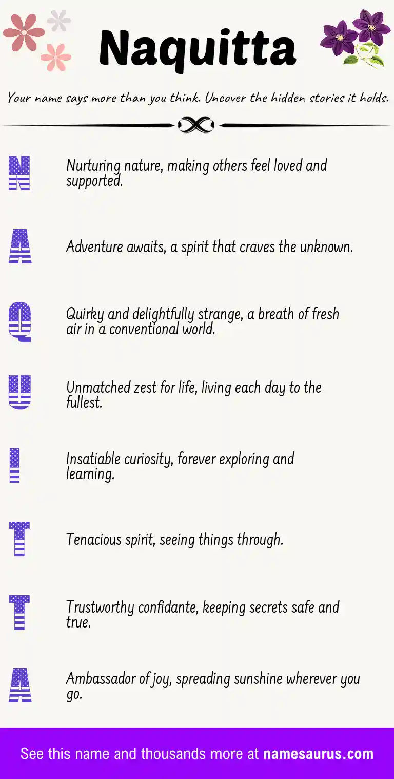 Acrostic poem about Naquitta.