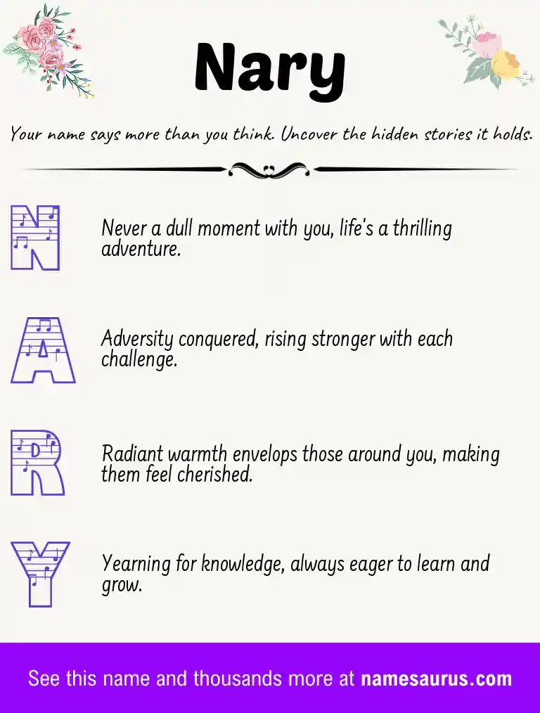 Acrostic poem about Nary.