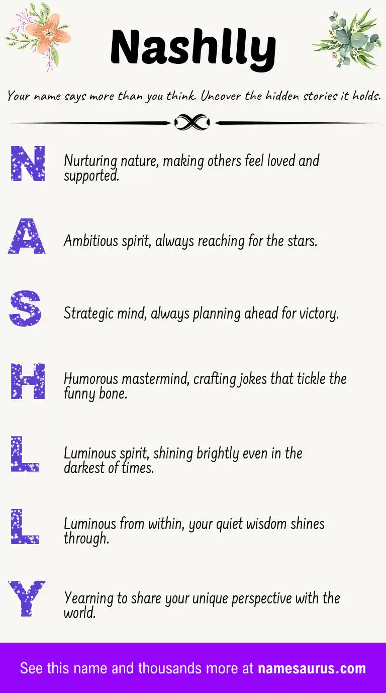 Acrostic poem about Nashlly.