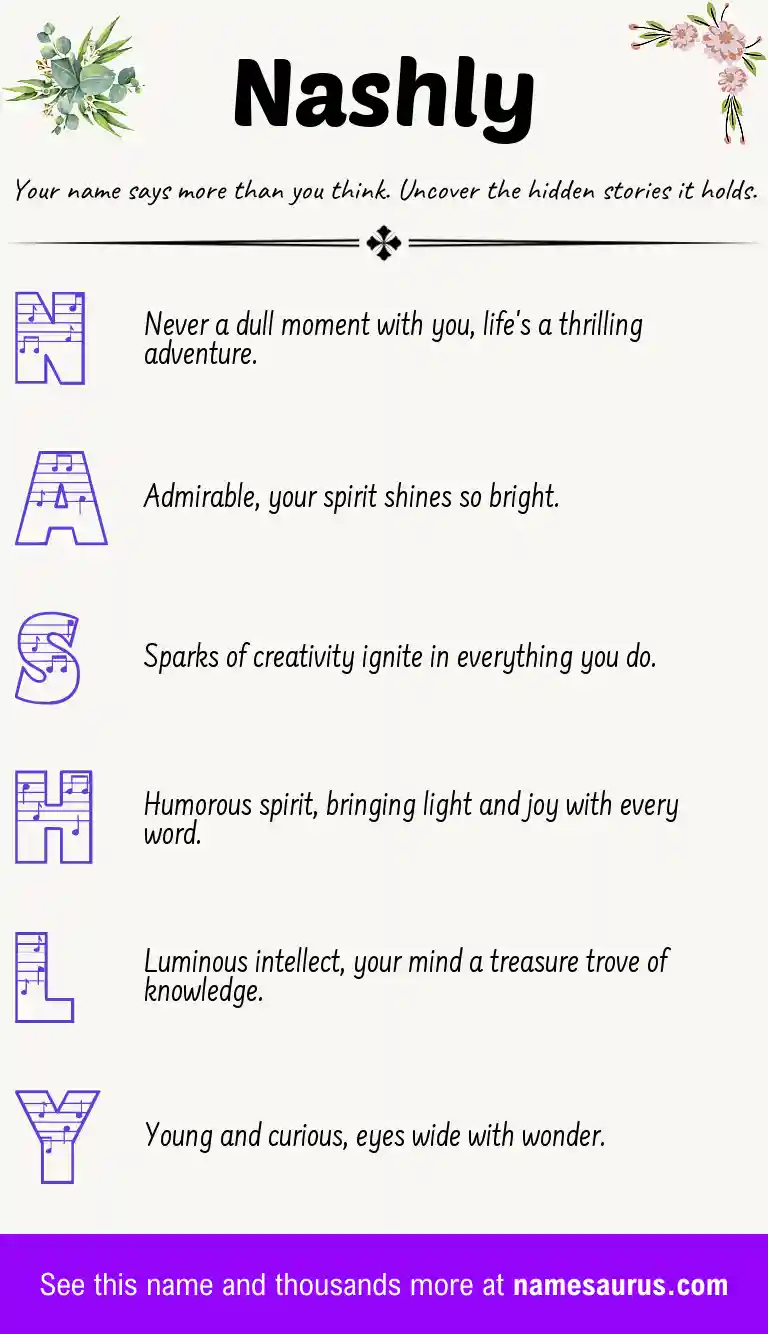 Acrostic poem about Nashly.
