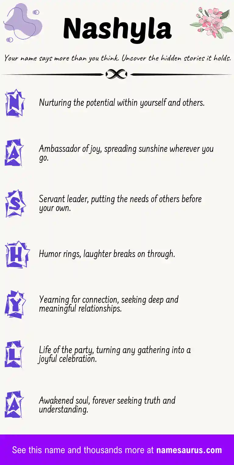 Acrostic poem about Nashyla.
