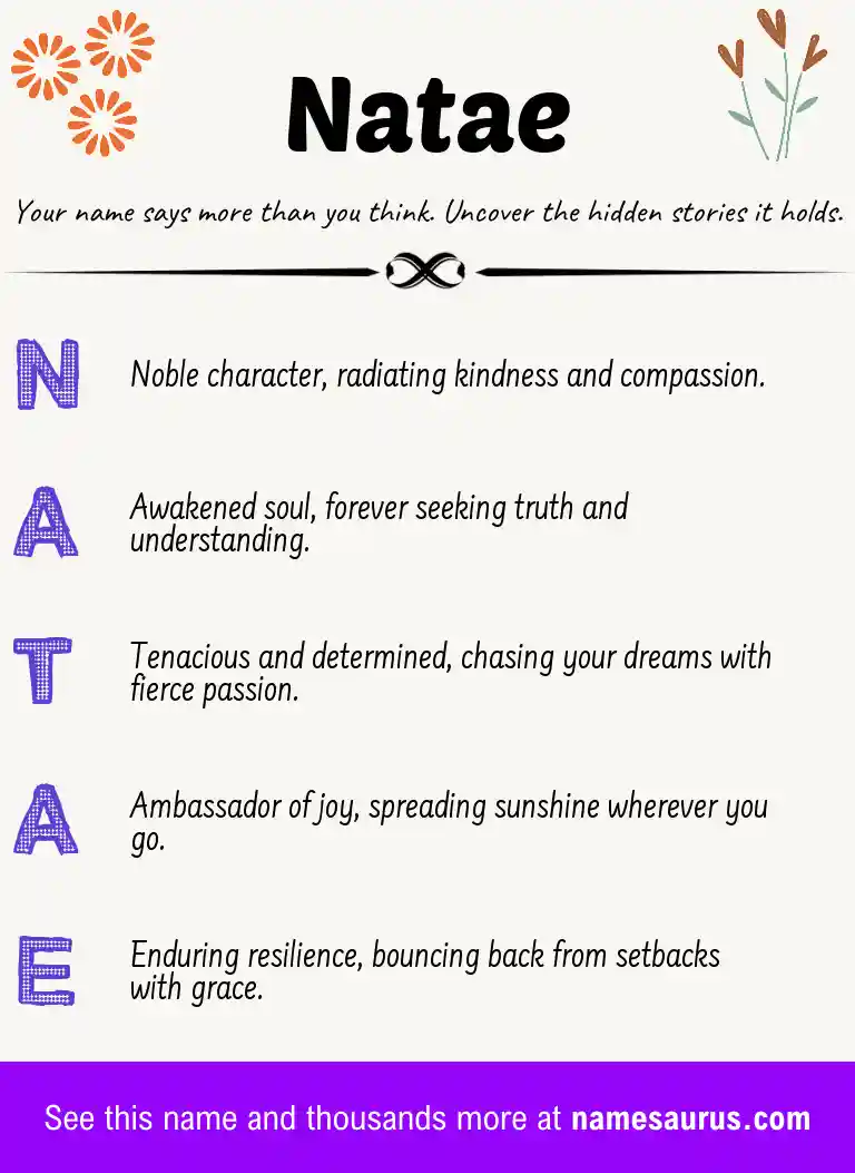 Acrostic poem about Natae.