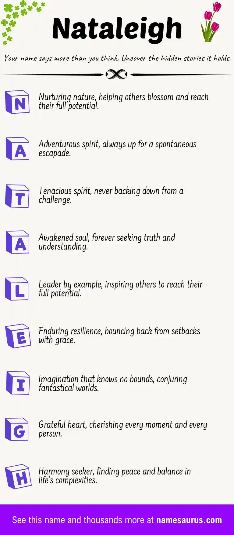 Acrostic poem about Nataleigh.