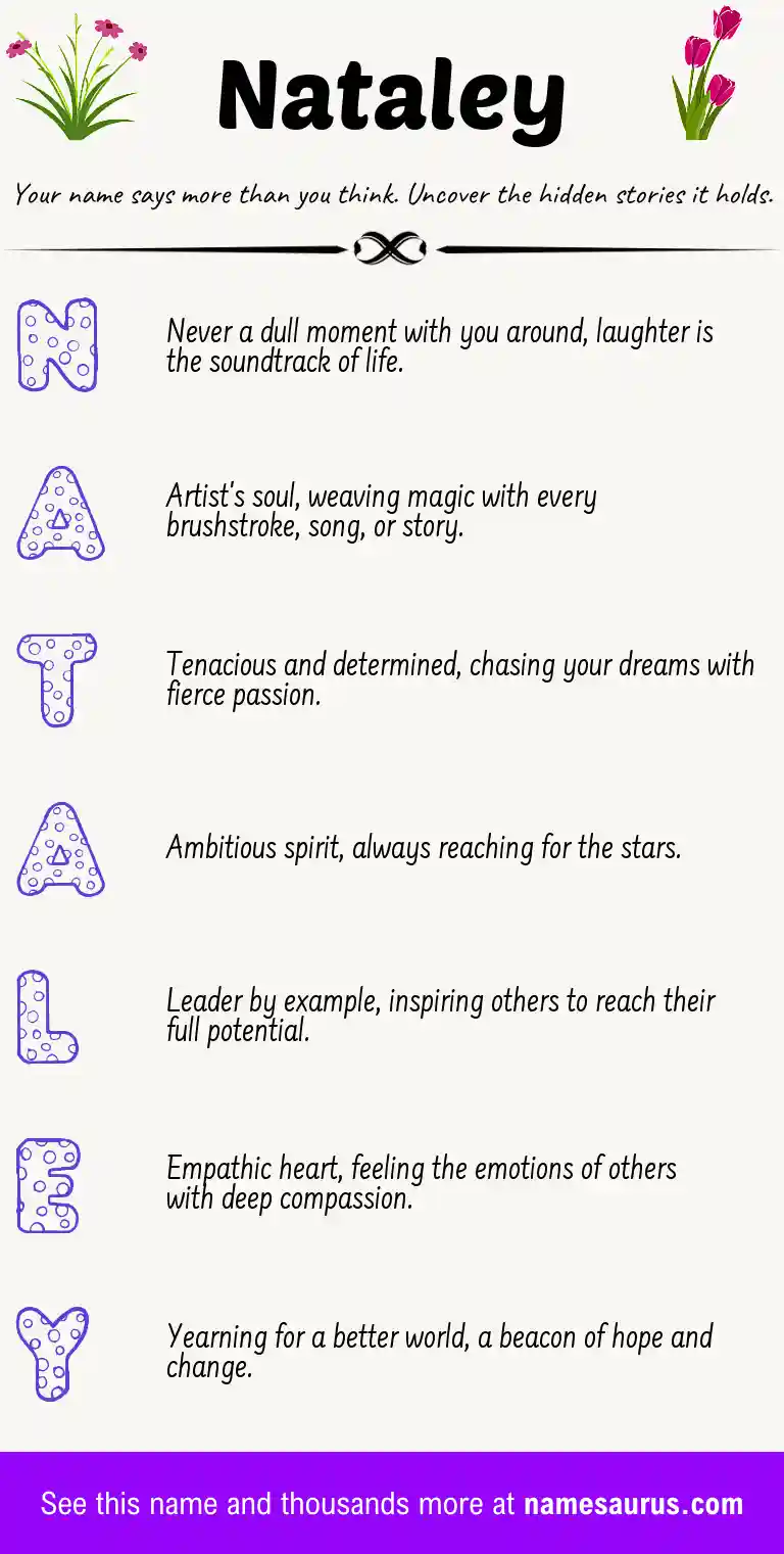 Acrostic poem about Nataley.