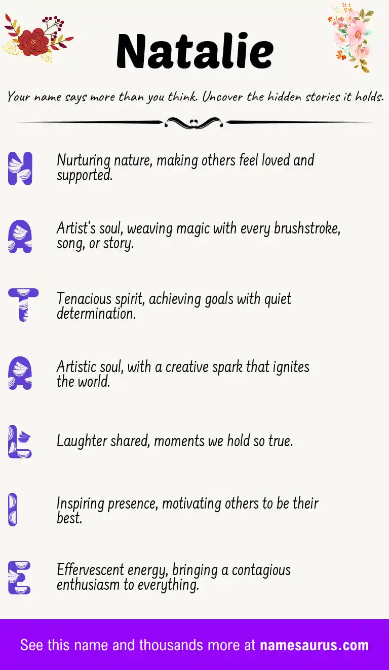 Acrostic poem about Natalie.