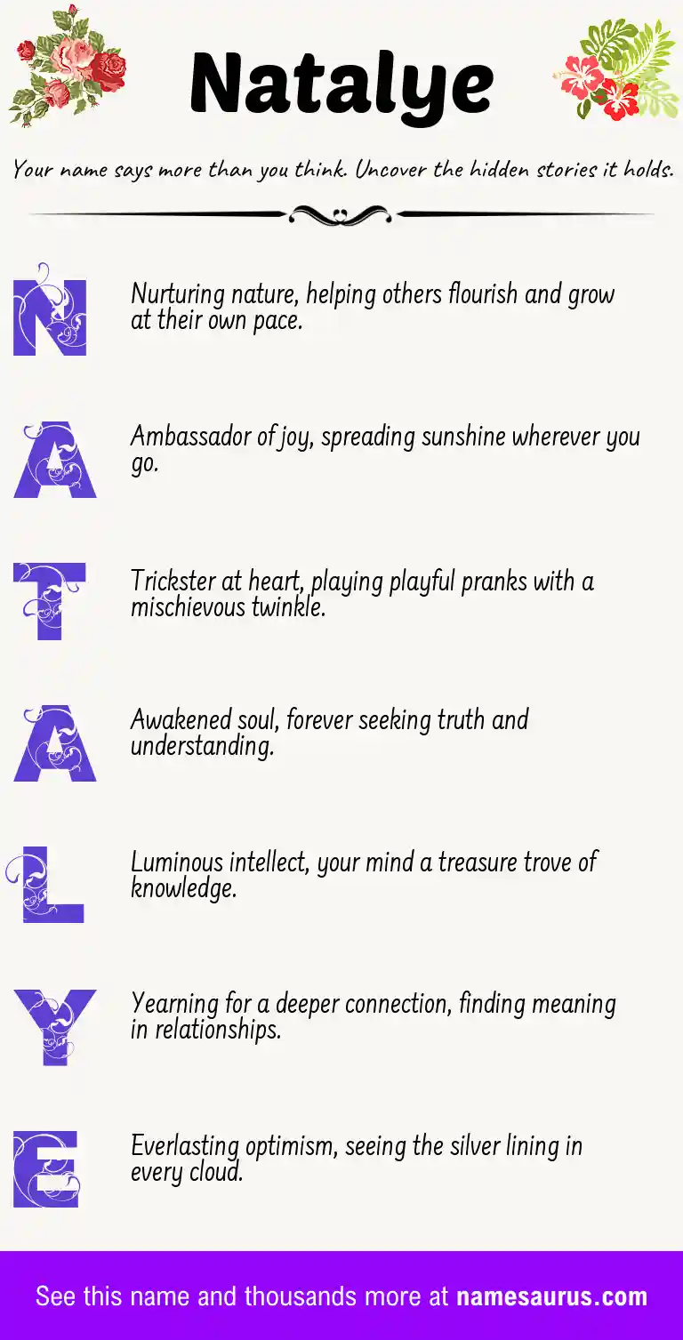 Acrostic poem about Natalye.