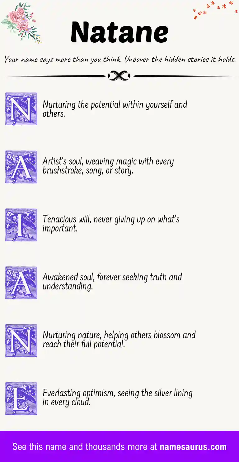 Acrostic poem about Natane.