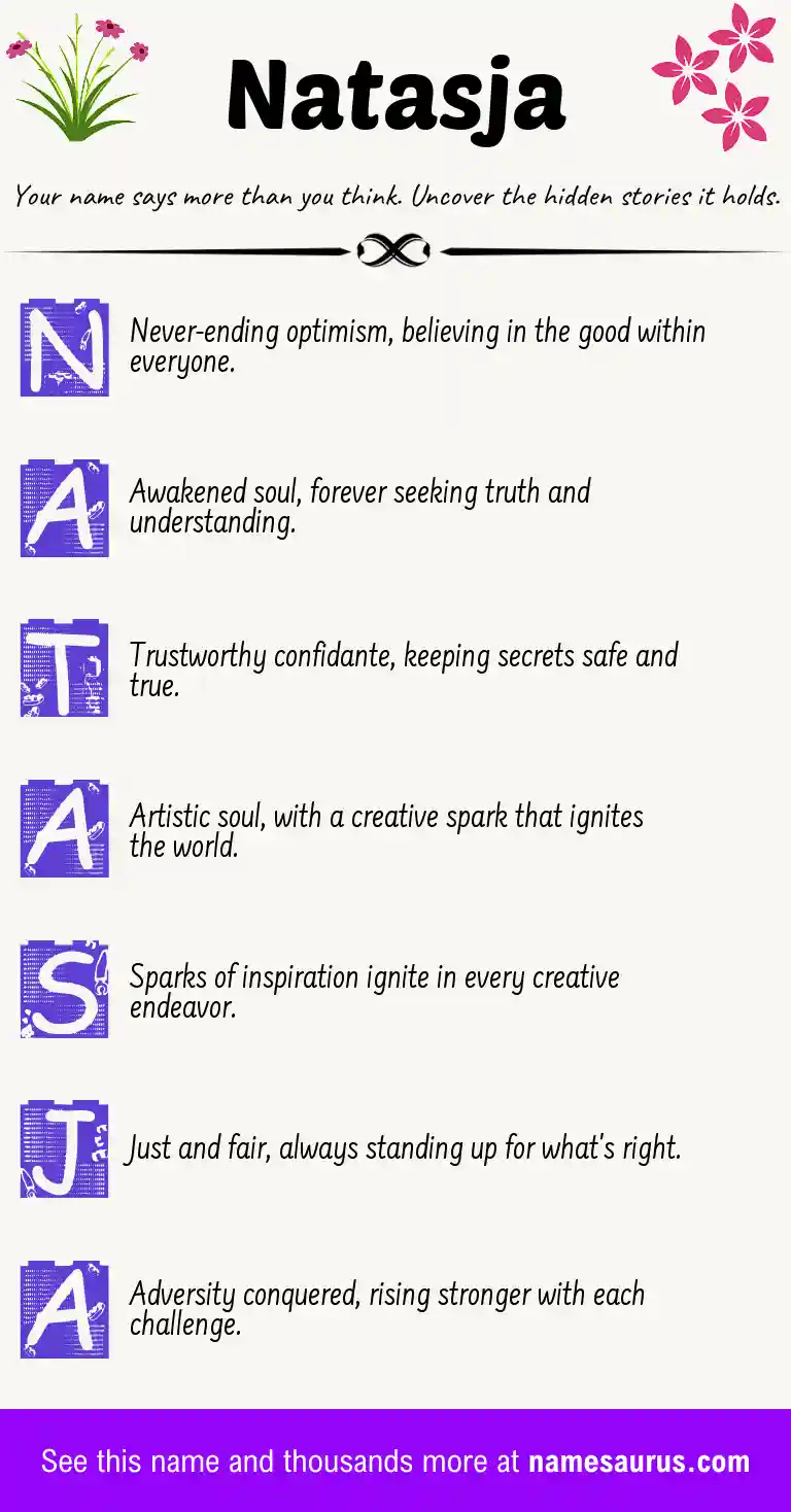 Acrostic poem about Natasja.