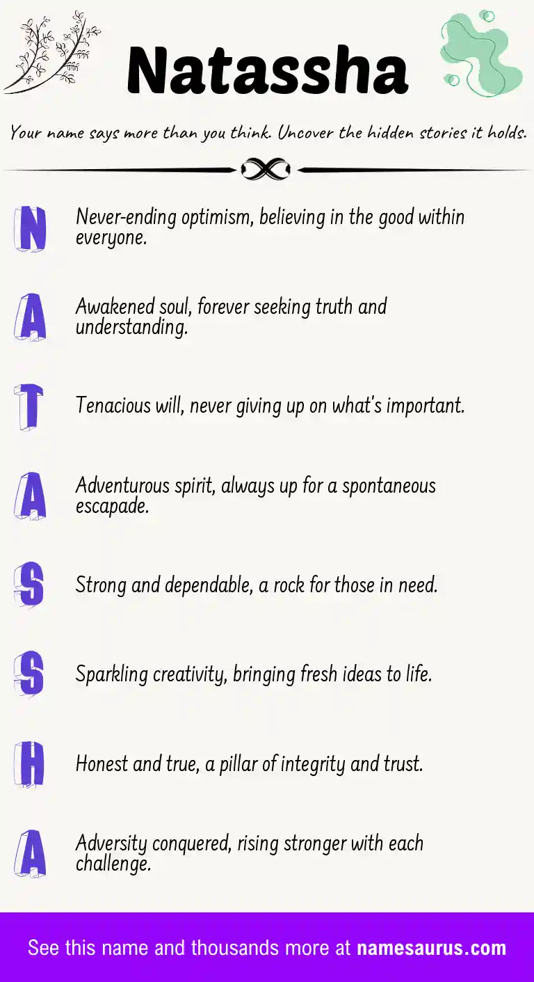 Acrostic poem about Natassha.