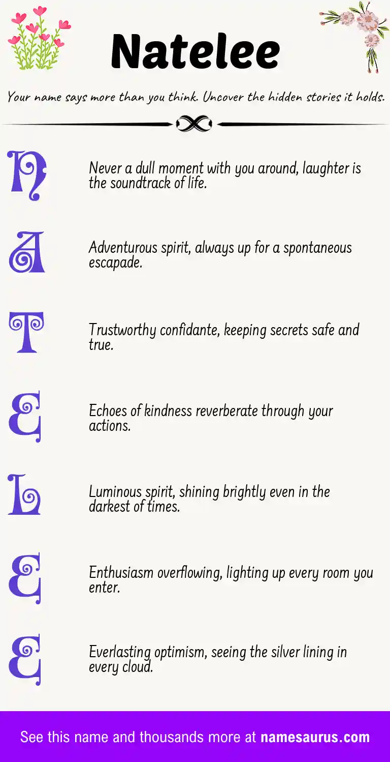 Acrostic poem about Natelee.