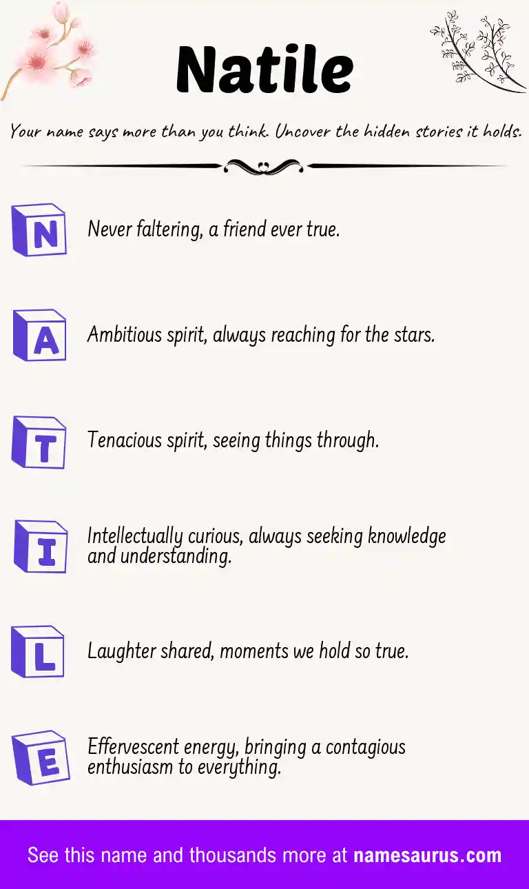 Acrostic poem about Natile.