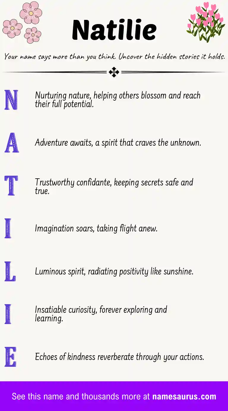 Acrostic poem about Natilie.