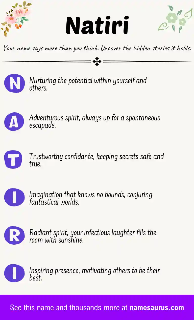 Acrostic poem about Natiri.