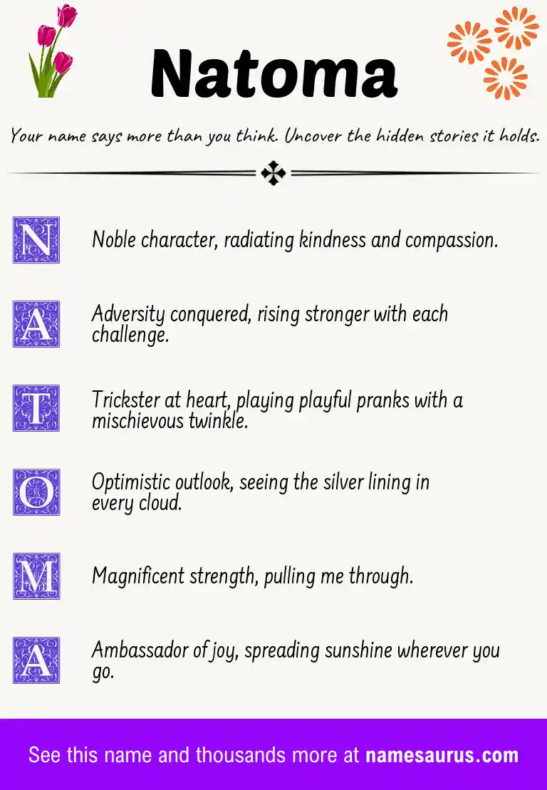 Acrostic poem about Natoma.