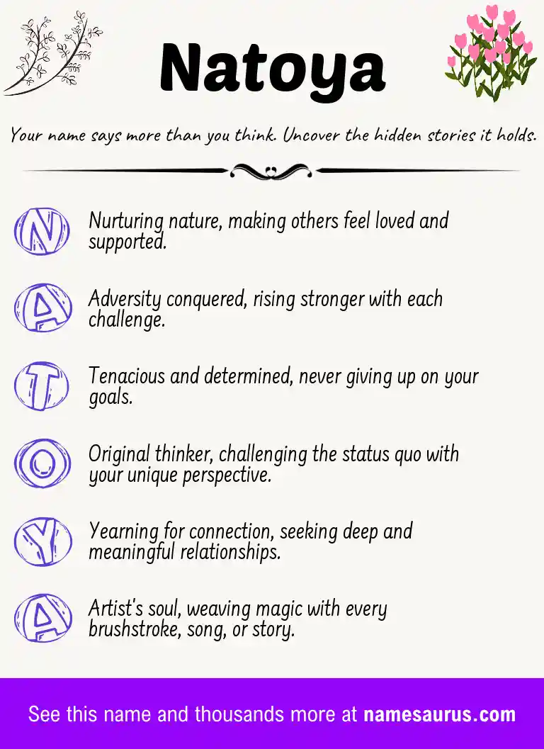 Acrostic poem about Natoya.