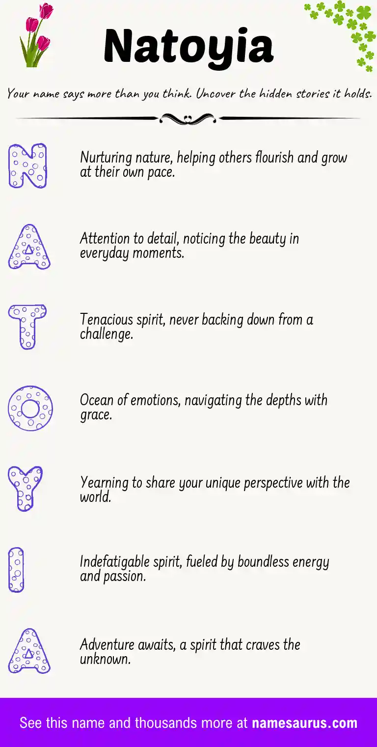 Acrostic poem about Natoyia.