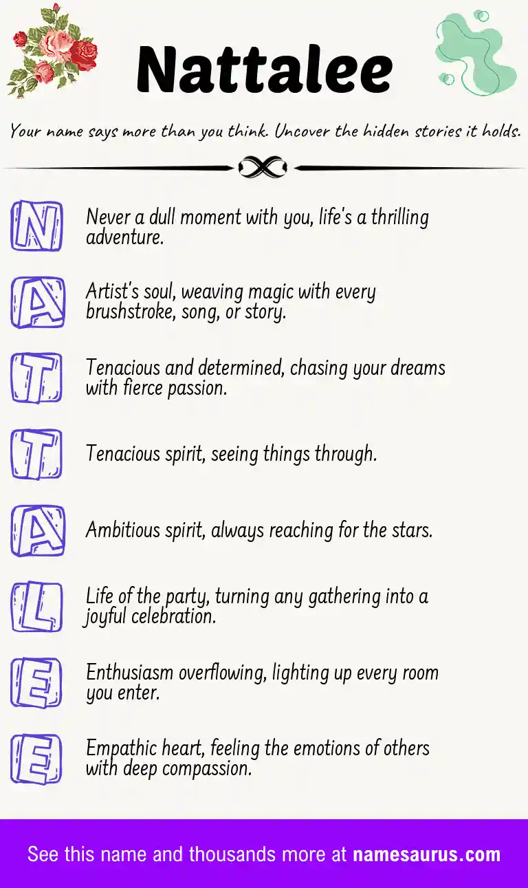 Acrostic poem about Nattalee.