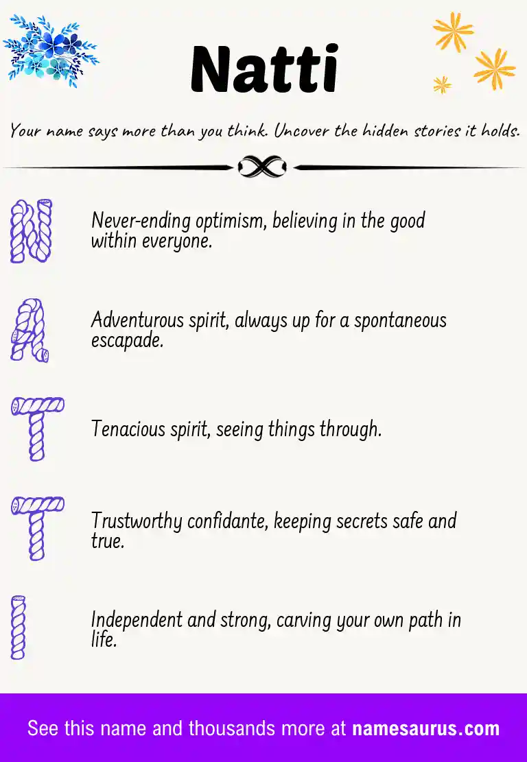 Acrostic poem about Natti.