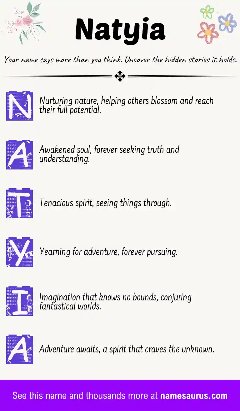 Acrostic poem about Natyia.