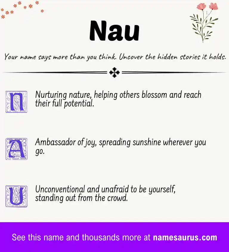Acrostic poem about Nau.