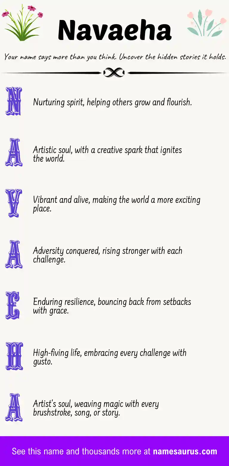 Acrostic poem about Navaeha.