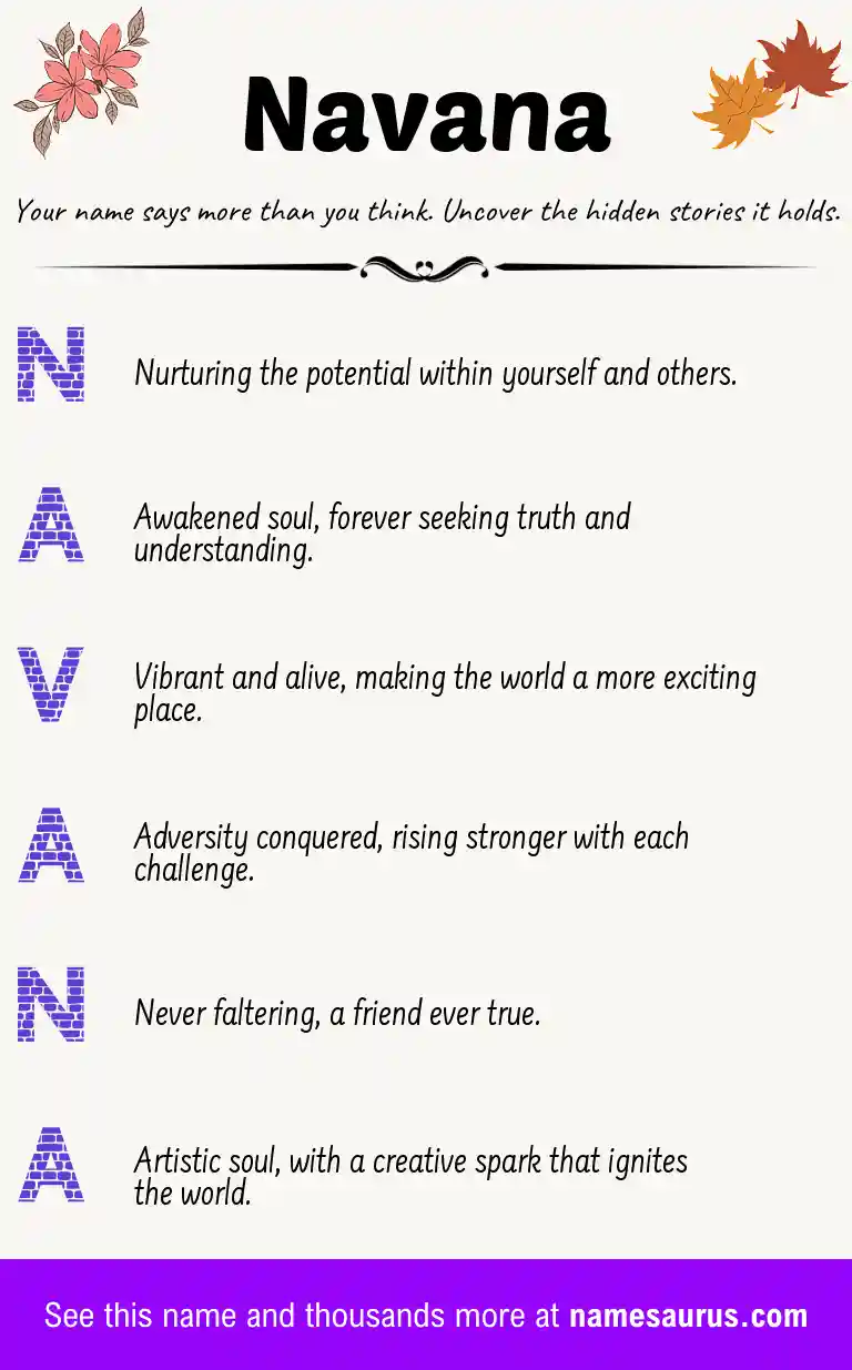Acrostic poem about Navana.