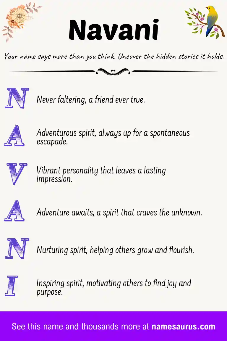 Acrostic poem about Navani.