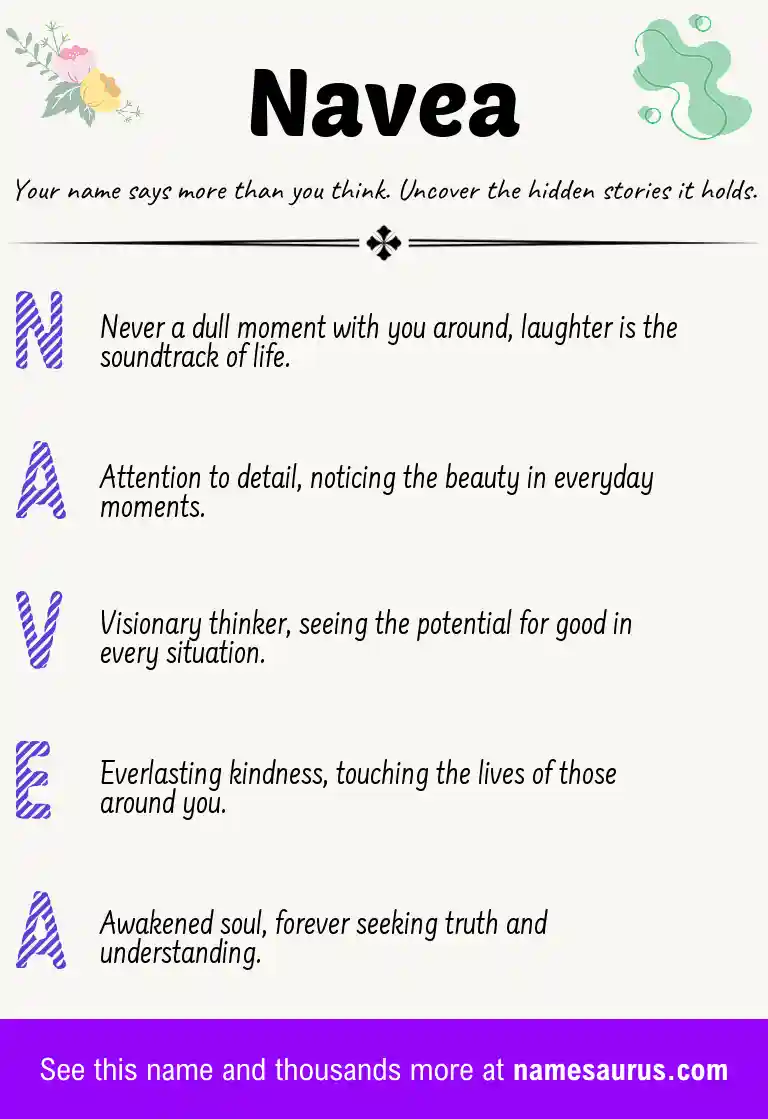 Acrostic poem about Navea.