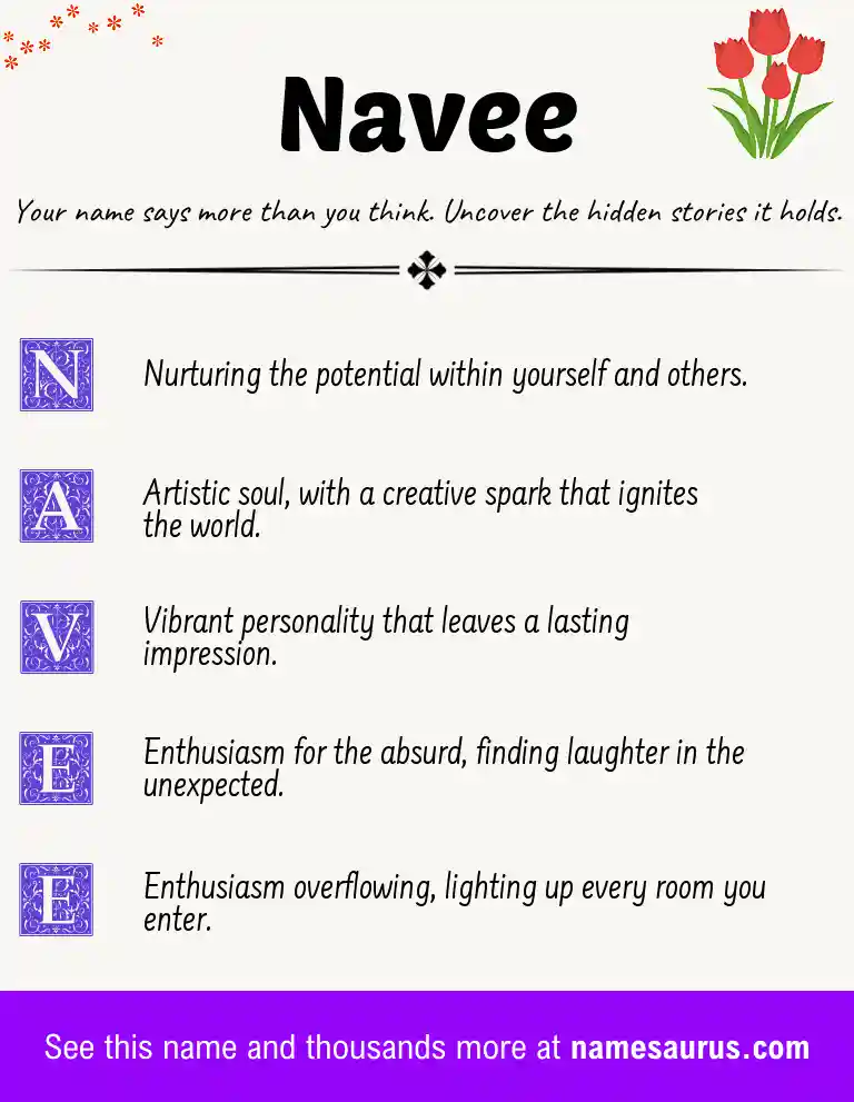 Acrostic poem about Navee.