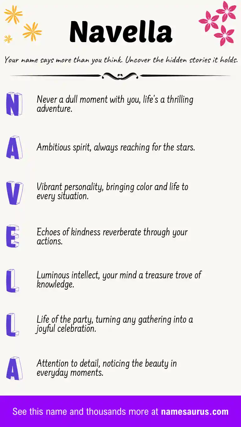 Acrostic poem about Navella.