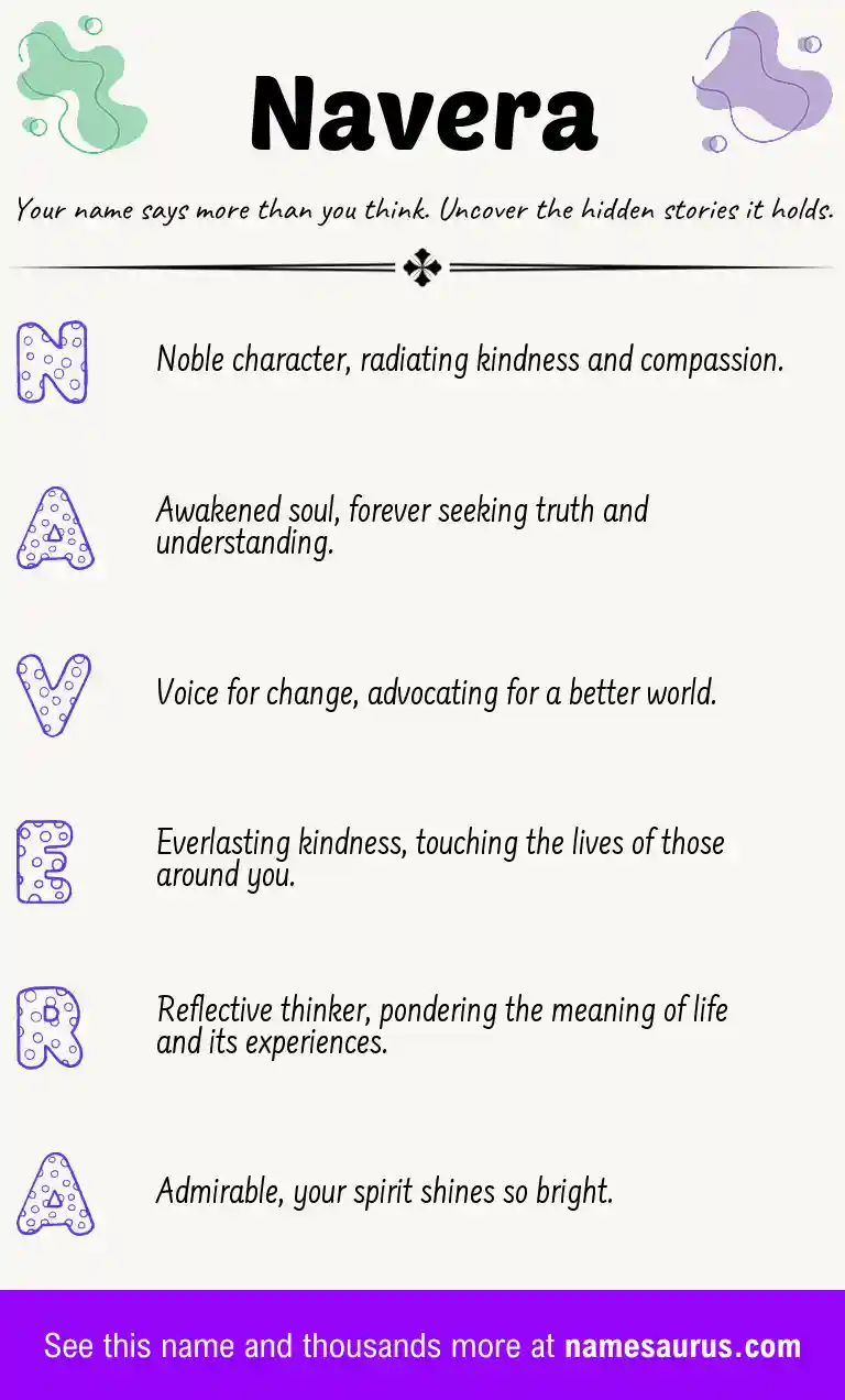 Acrostic poem about Navera.