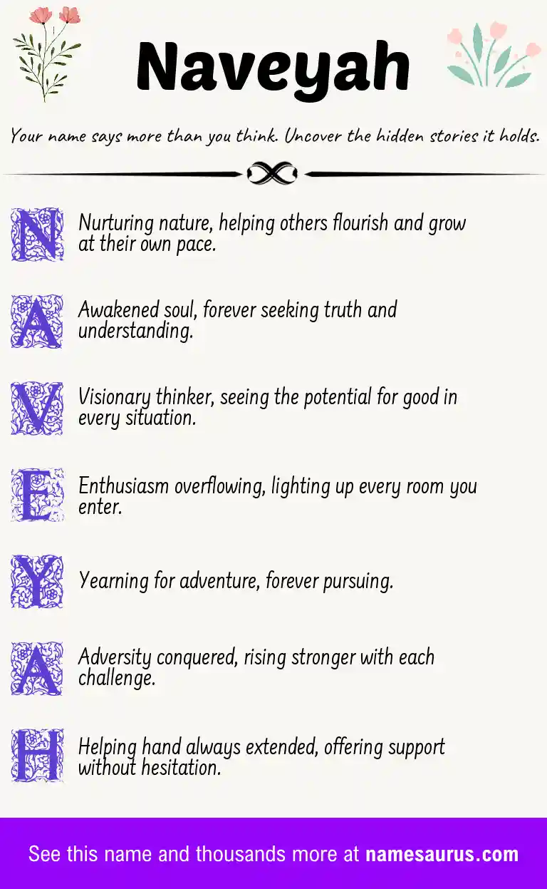 Acrostic poem about Naveyah.