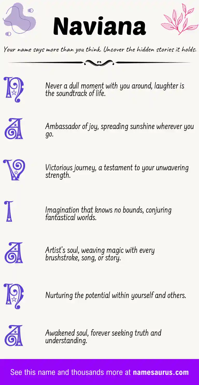 Acrostic poem about Naviana.