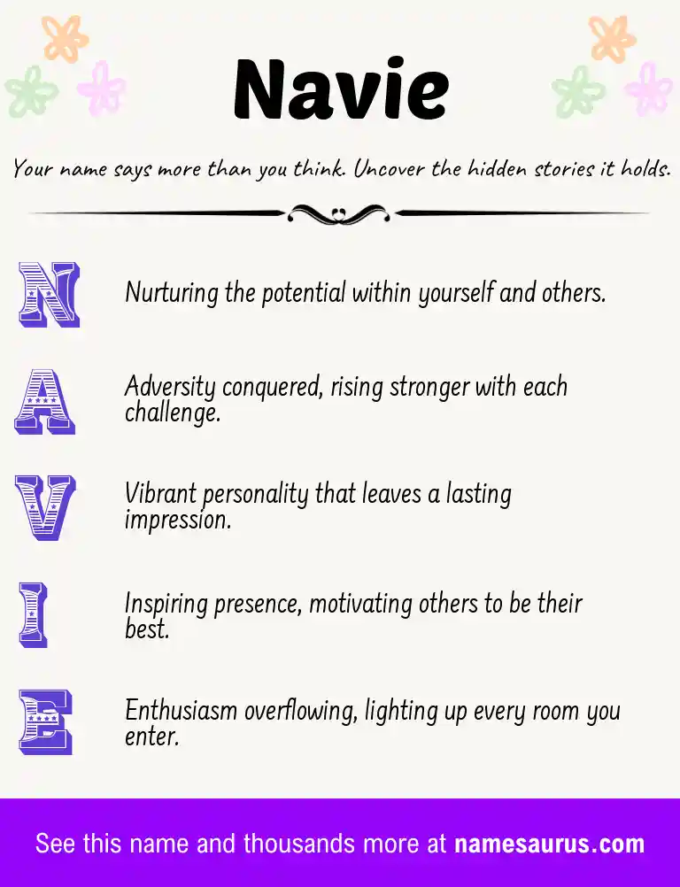 Acrostic poem about Navie.