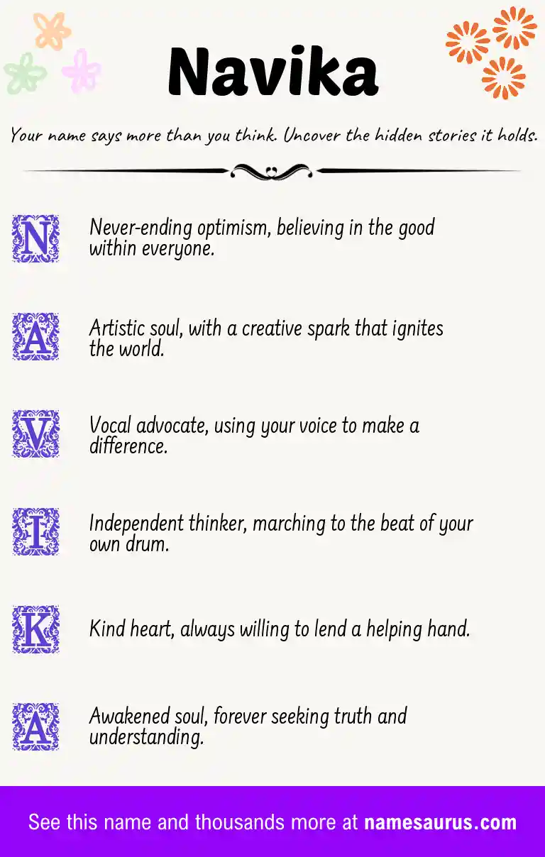 Acrostic poem about Navika.