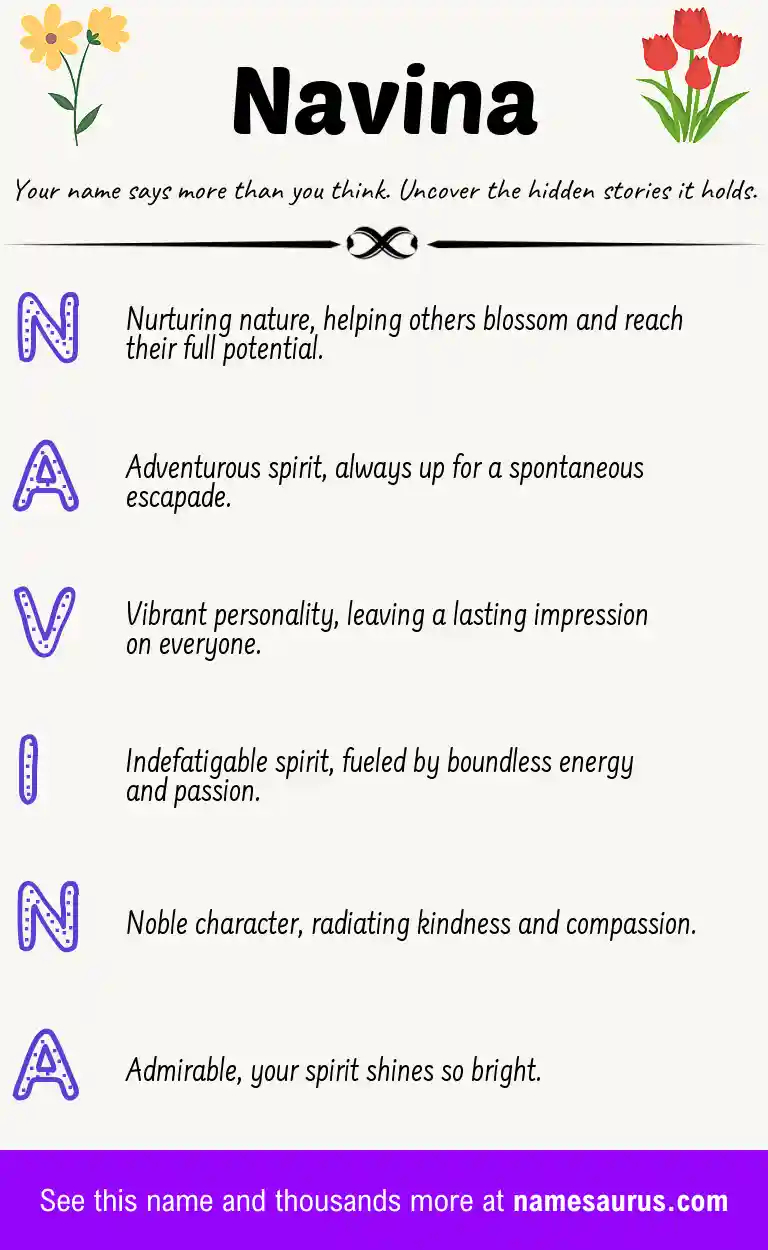Acrostic poem about Navina.