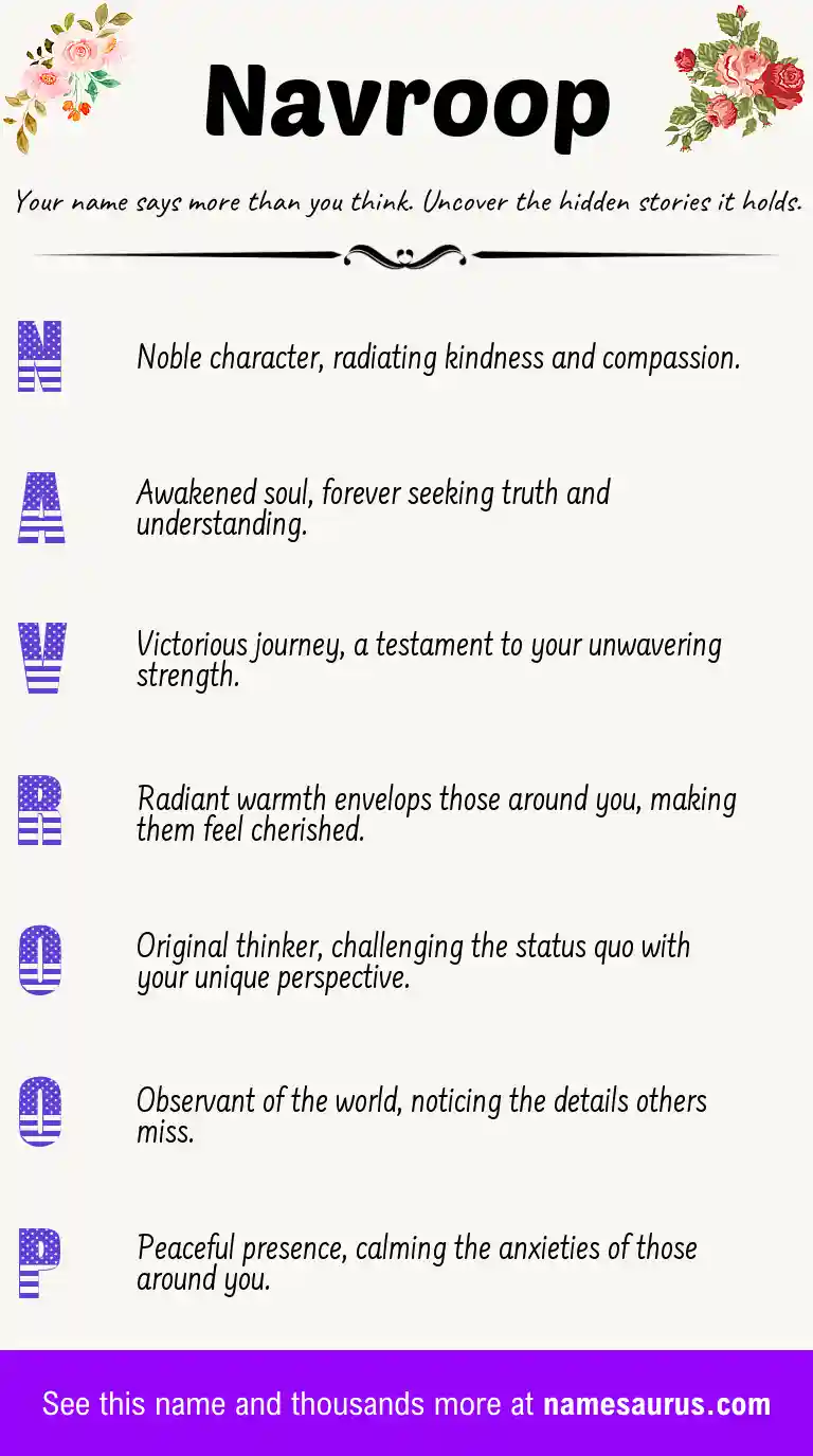 Acrostic poem about Navroop.