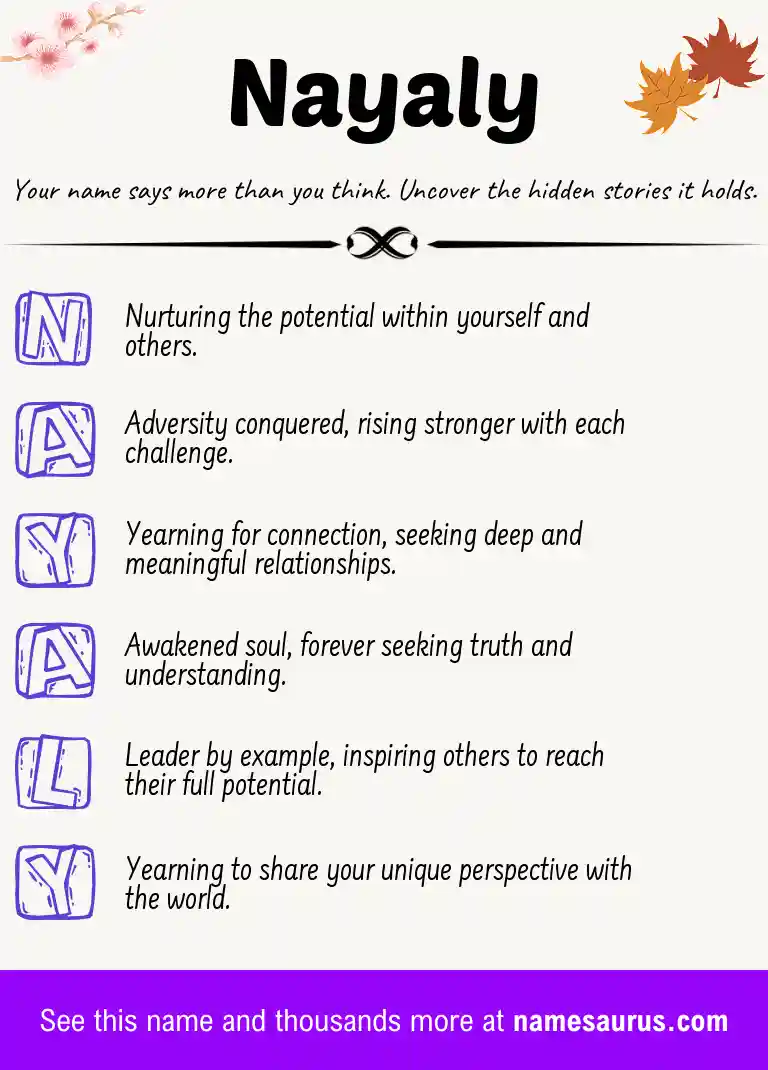 Acrostic poem about Nayaly.