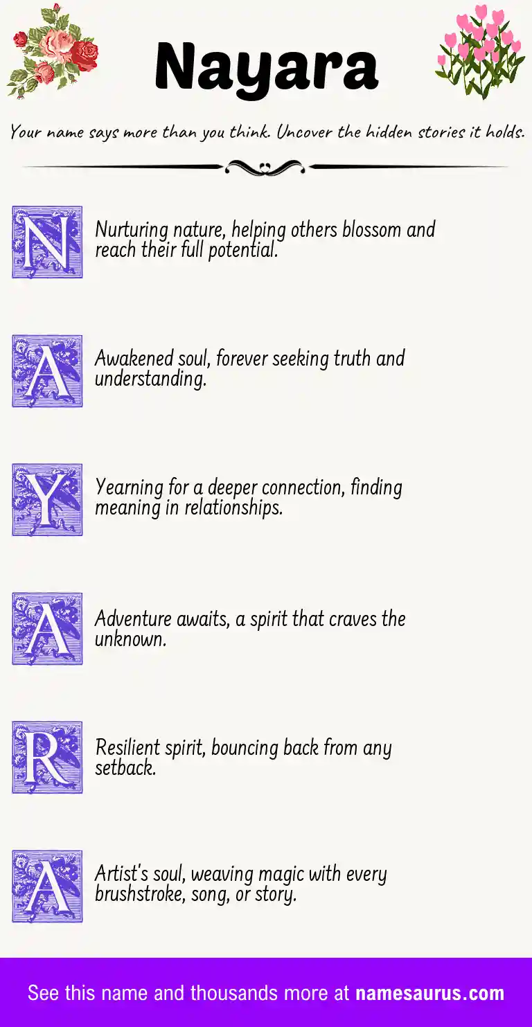 Acrostic poem about Nayara.
