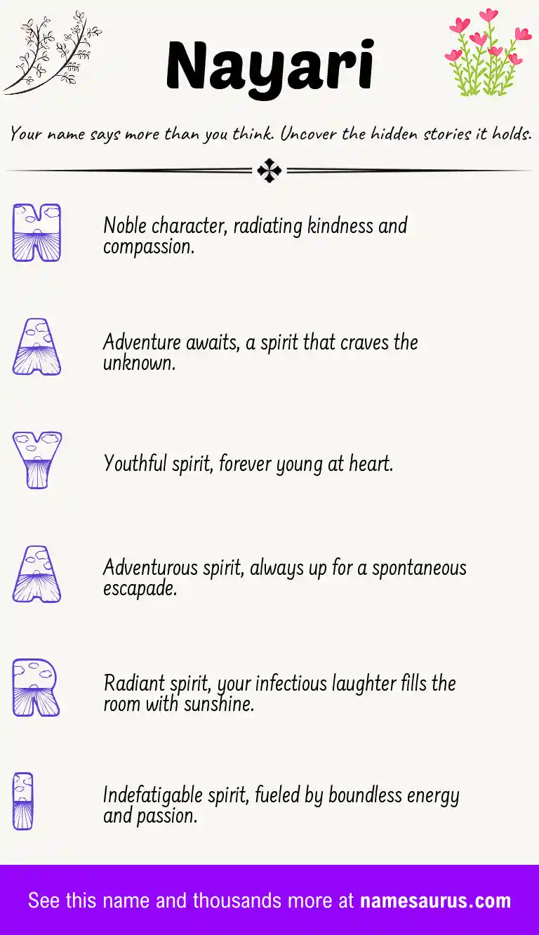 Acrostic poem about Nayari.