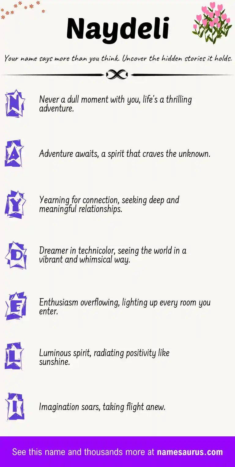 Acrostic poem about Naydeli.