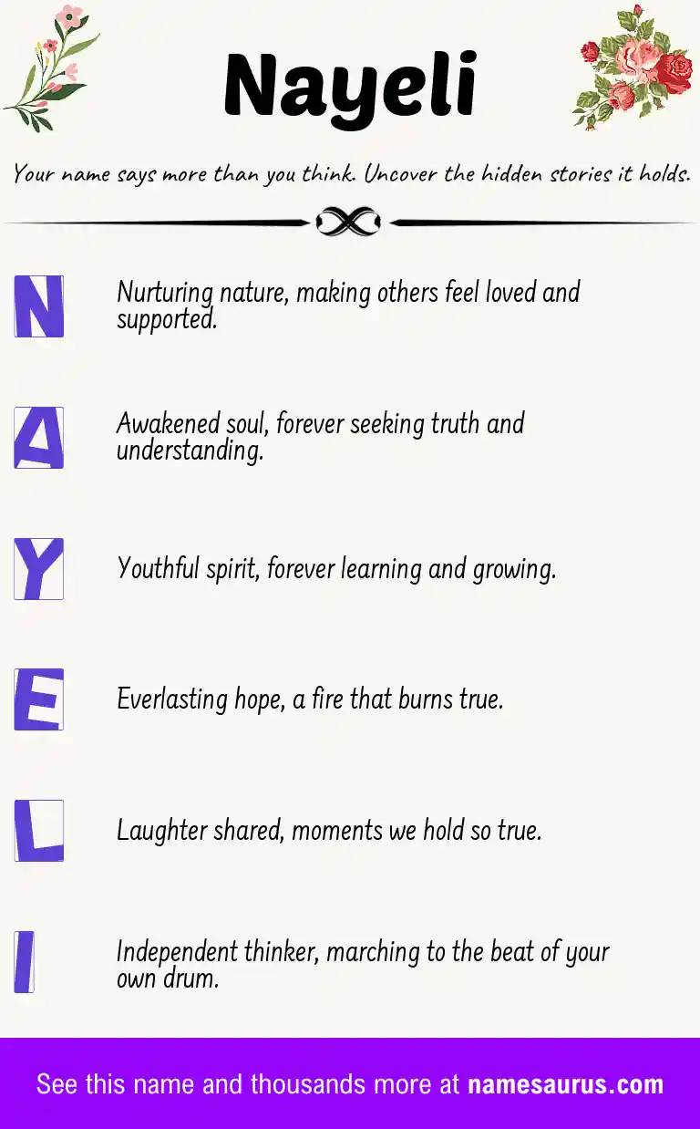 Acrostic poem about Nayeli.