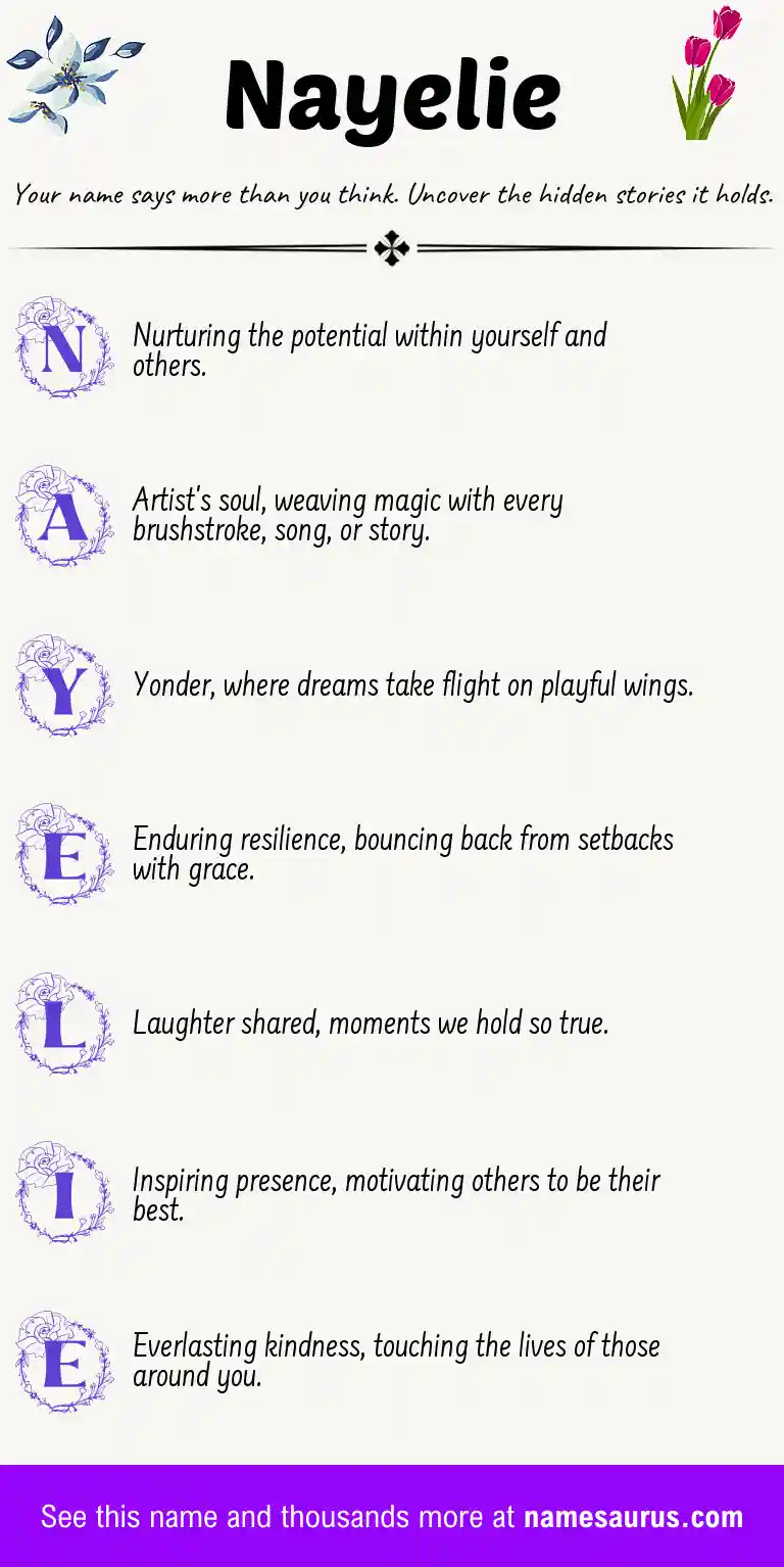 Acrostic poem about Nayelie.